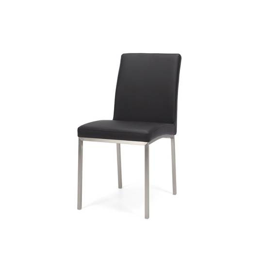 Bristol Chair PU Black with Stainless Legs